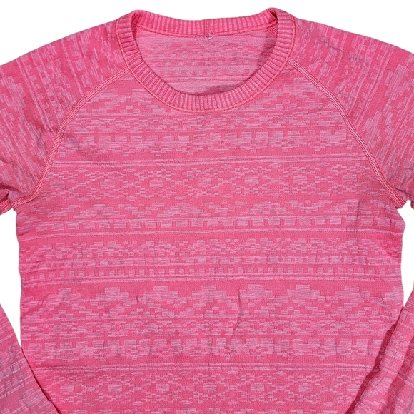 Lululemon Rest Less Pullover Heathered Electric Coral Size 4 - Picture 6 of 7